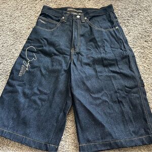 Brooklyn Express Men's Denim Shorts 30 Waist Decorative Stitching